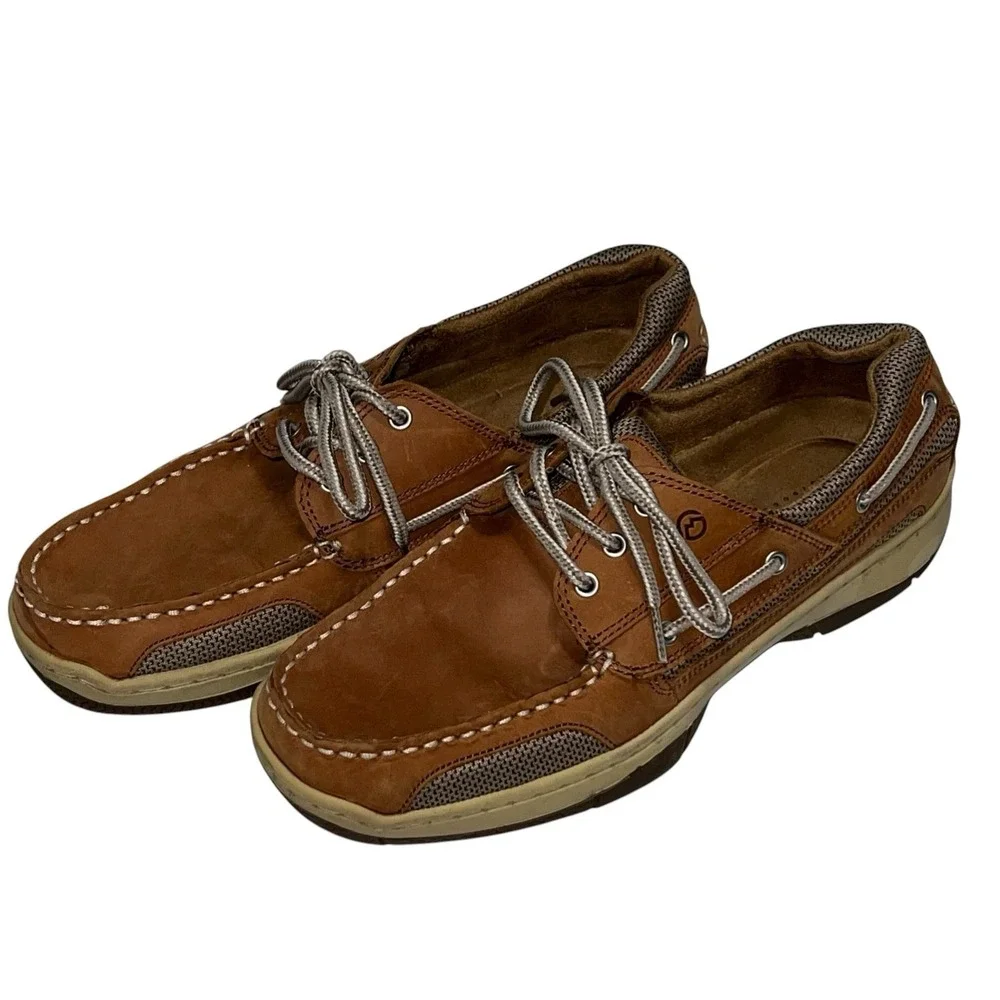 Magellan Outdoors Laguna Madre Leather Boat Shoe Style Shoes Men's Size 9D Tan